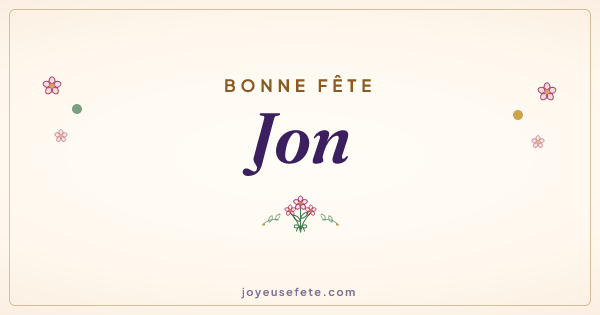 Image « Bonne fête Jon » au format large
