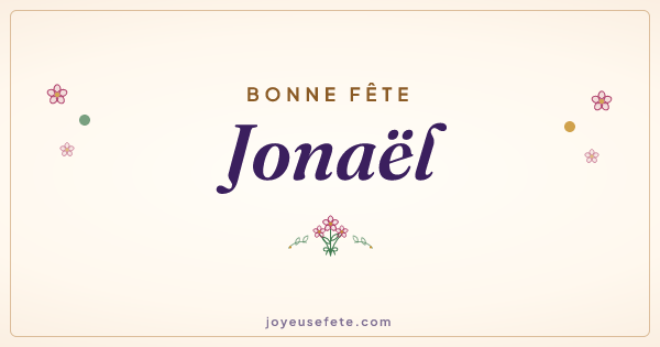 Image « Bonne fête Jonaël » au format large