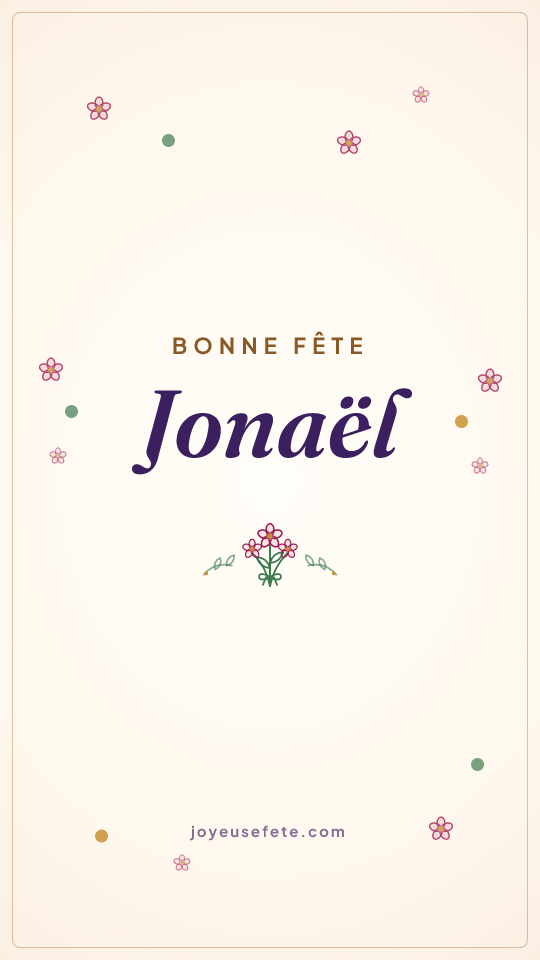 Image « Bonne fête Jonaël » au format story