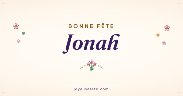 Image « Bonne fête Jonah » au format large