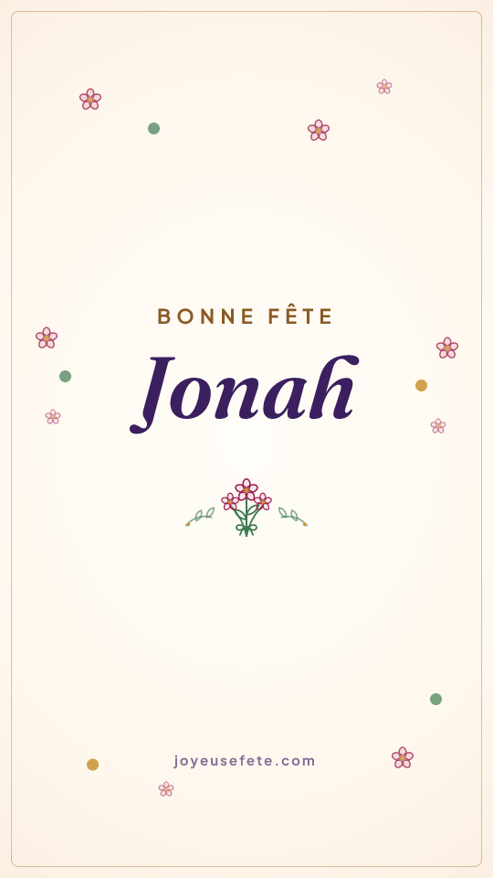 Image « Bonne fête Jonah » au format story