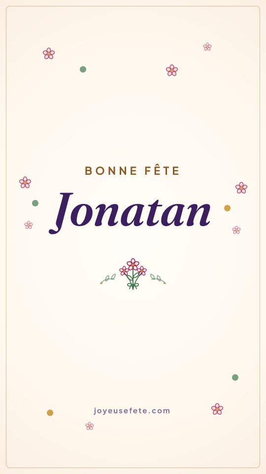 Image « Bonne fête Jonatan » au format story