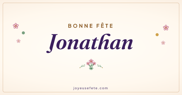 Image « Bonne fête Jonathan » au format large