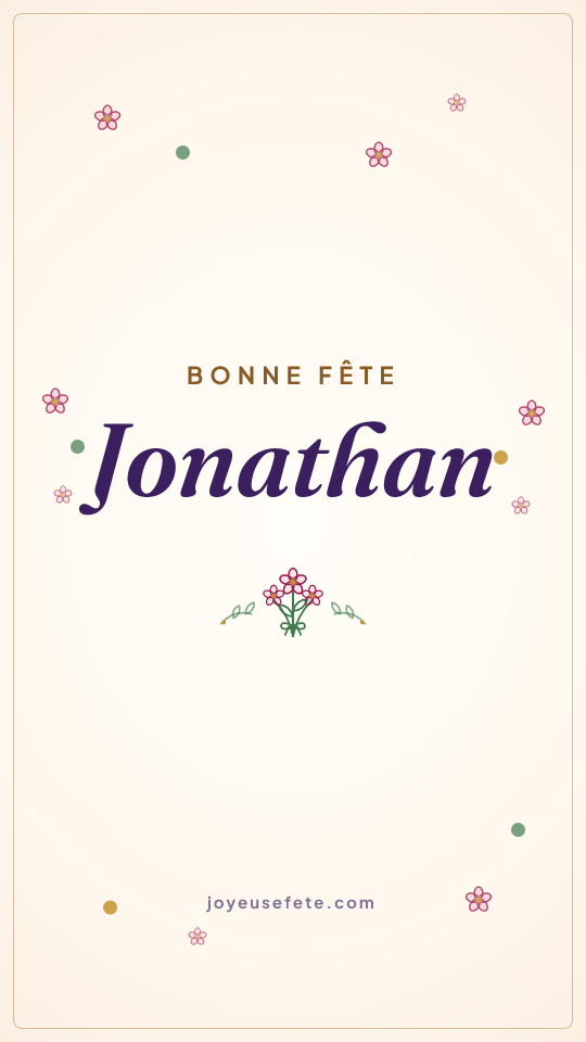Image « Bonne fête Jonathan » au format story