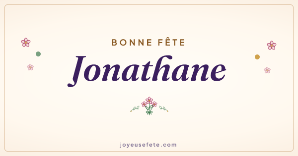 Image « Bonne fête Jonathane » au format large