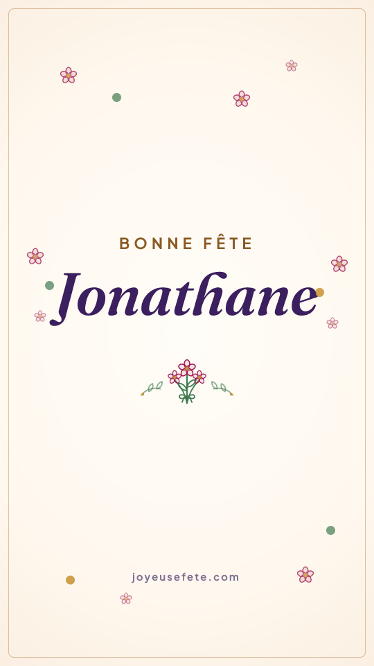 Image « Bonne fête Jonathane » au format story
