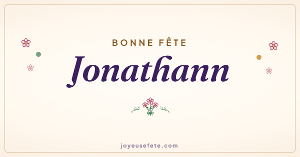 Image « Bonne fête Jonathann » au format large