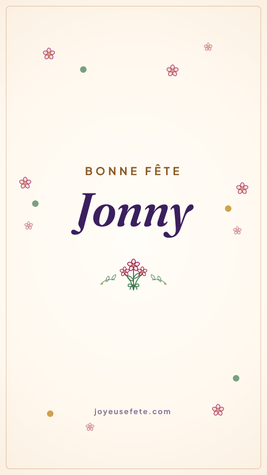 Image « Bonne fête Jonny » au format story