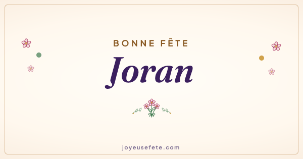 Image « Bonne fête Joran » au format large