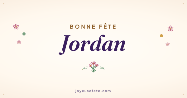 Image « Bonne fête Jordan » au format large