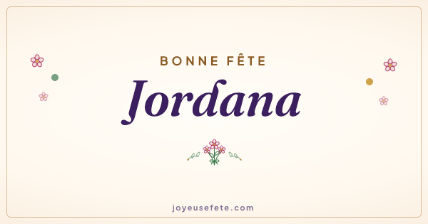 Image « Bonne fête Jordana » au format large