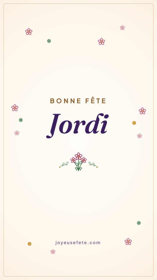 Image « Bonne fête Jordi » au format story