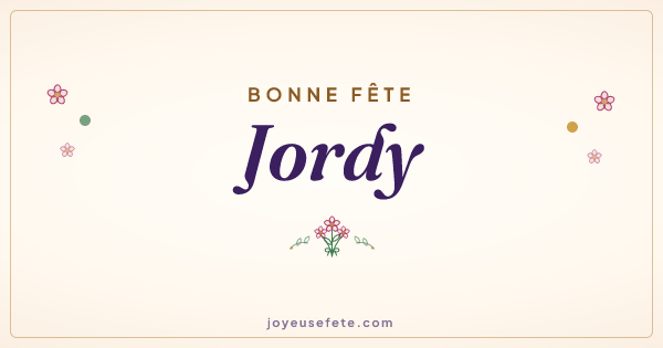 Image « Bonne fête Jordy » au format large