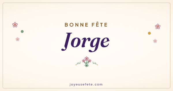 Image « Bonne fête Jorge » au format large