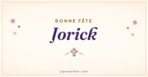 Image « Bonne fête Jorick » au format large
