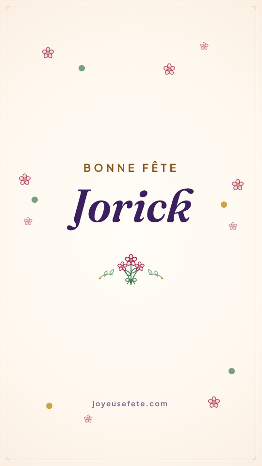 Image « Bonne fête Jorick » au format story