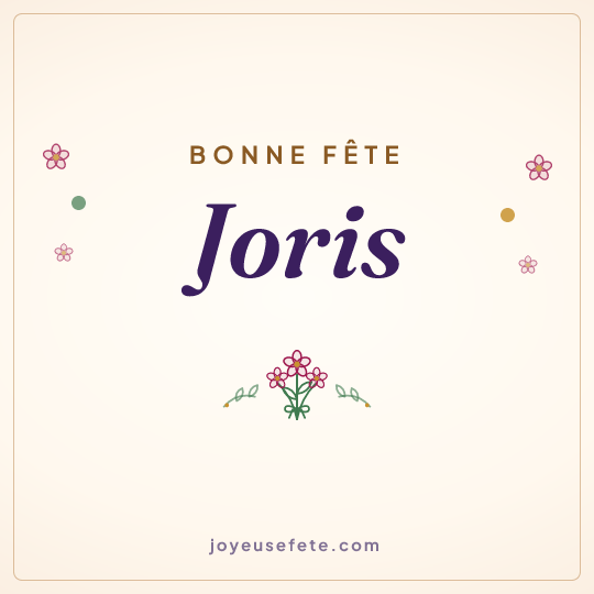 Image carrée « Bonne fête Joris » pour WhatsApp
