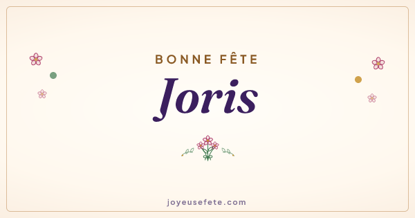 Image « Bonne fête Joris » au format large