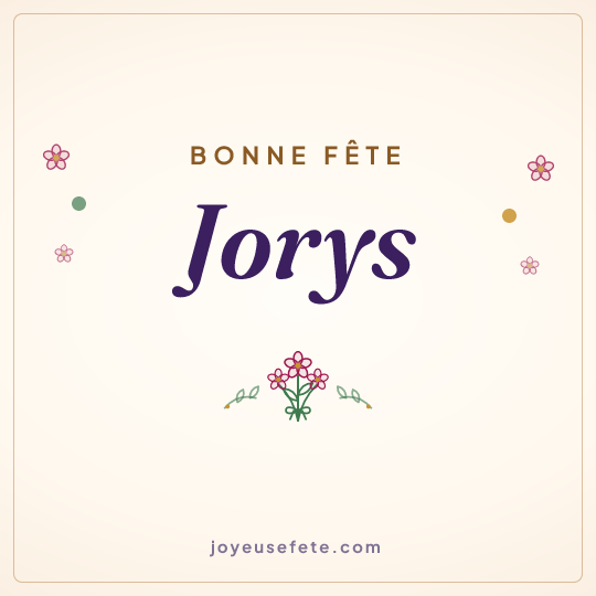 Image carrée « Bonne fête Jorys » pour WhatsApp