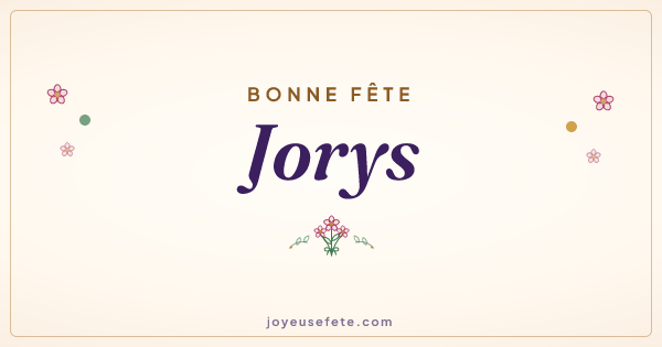 Image « Bonne fête Jorys » au format large