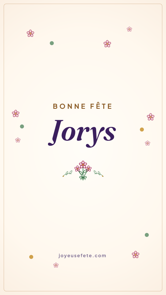 Image « Bonne fête Jorys » au format story
