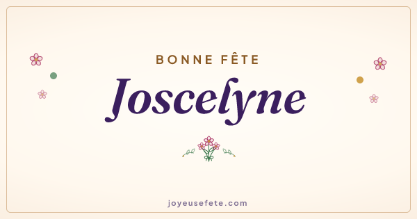 Image « Bonne fête Joscelyne » au format large