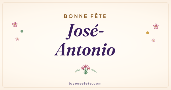 Image « Bonne fête José-Antonio » au format large