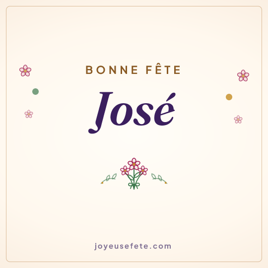 Image carrée « Bonne fête José » pour WhatsApp