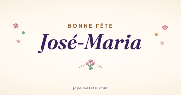 Image « Bonne fête José-Maria » au format large