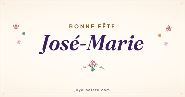 Image « Bonne fête José-Marie » au format large