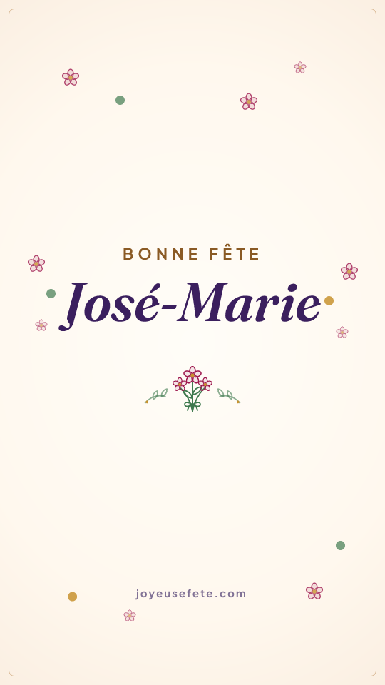 Image « Bonne fête José-Marie » au format story