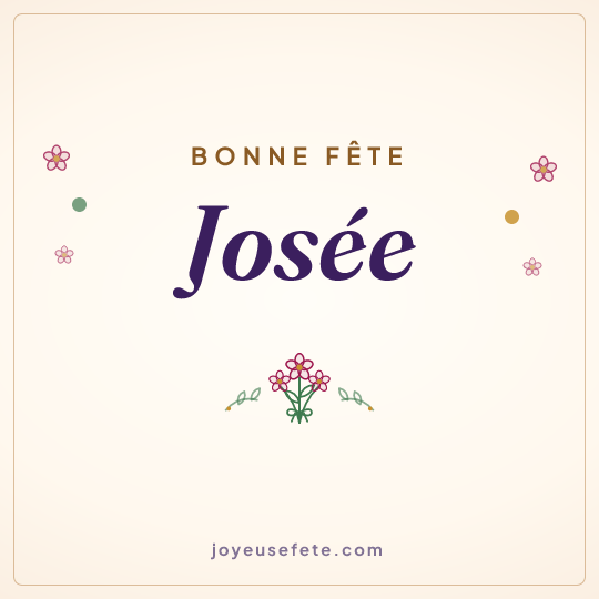 Image carrée « Bonne fête Josee » pour WhatsApp