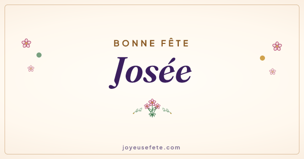 Image « Bonne fête Josee » au format large