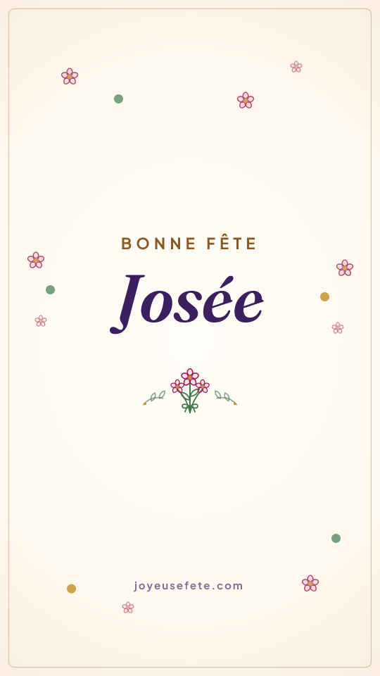 Image « Bonne fête Josee » au format story