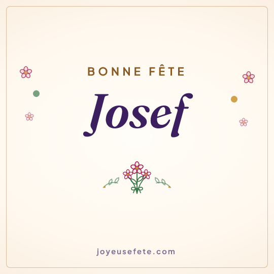Image carrée « Bonne fête Josef » pour WhatsApp