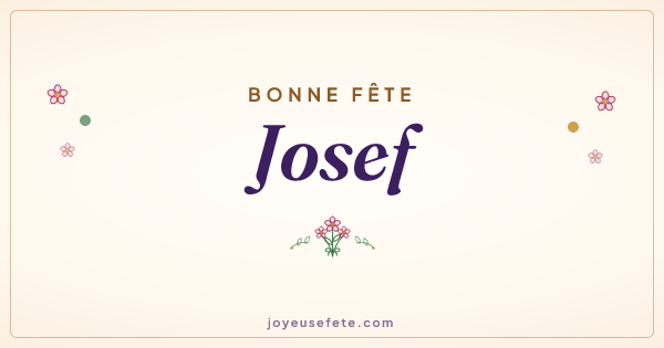 Image « Bonne fête Josef » au format large