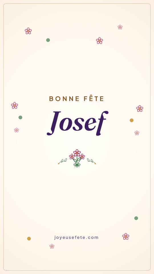 Image « Bonne fête Josef » au format story