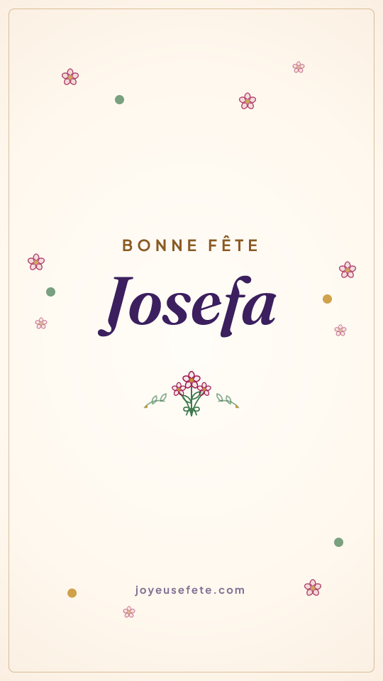 Image « Bonne fête Josefa » au format story