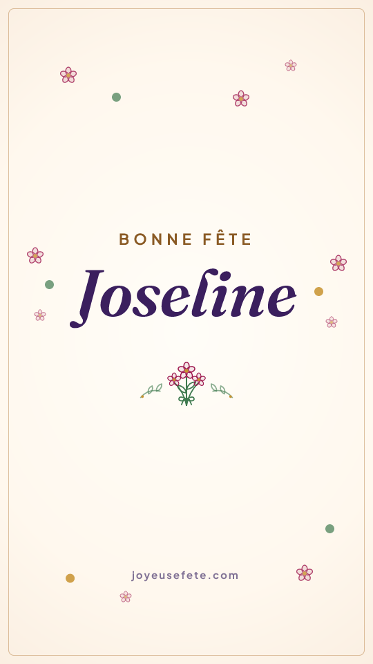 Image « Bonne fête Joseline » au format story