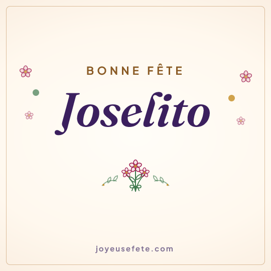 Image carrée « Bonne fête Joselito » pour WhatsApp