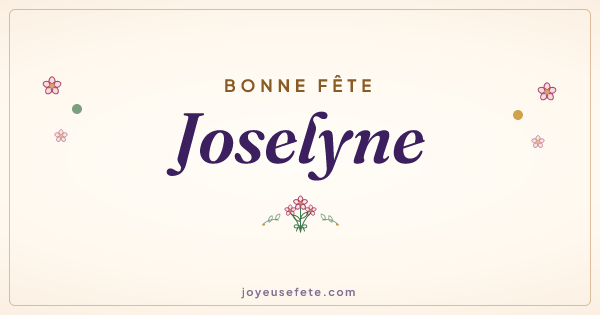 Image « Bonne fête Joselyne » au format large