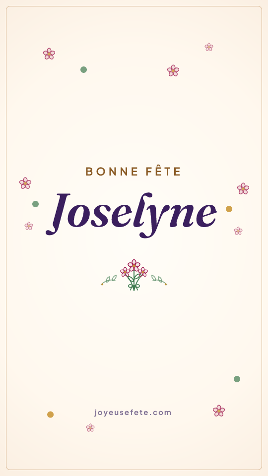 Image « Bonne fête Joselyne » au format story
