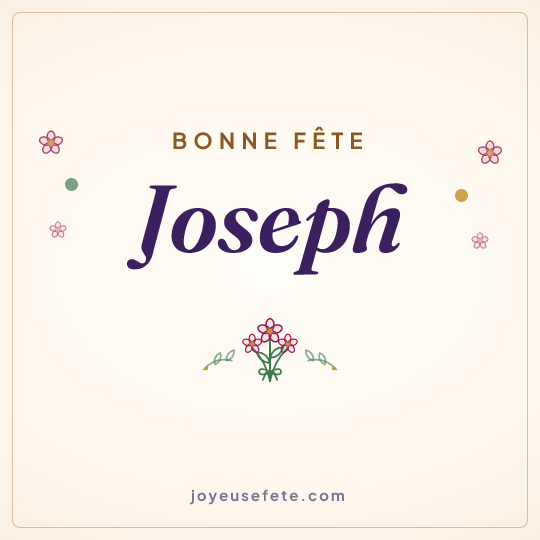 Image carrée « Bonne fête Joseph » pour WhatsApp