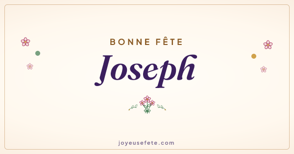 Image « Bonne fête Joseph » au format large