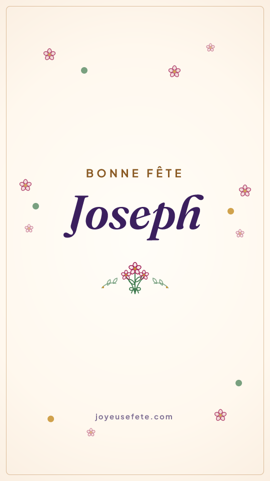 Image « Bonne fête Joseph » au format story