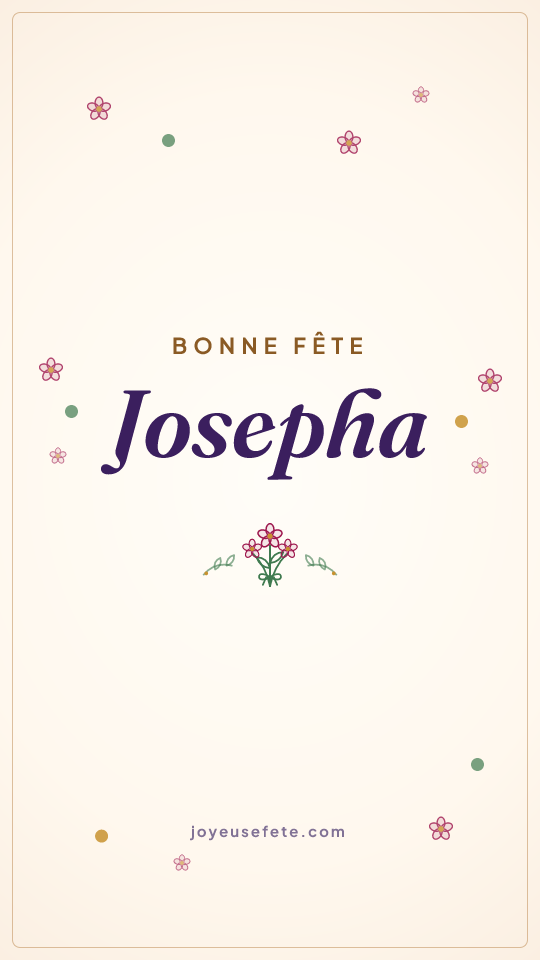 Image « Bonne fête Josepha » au format story