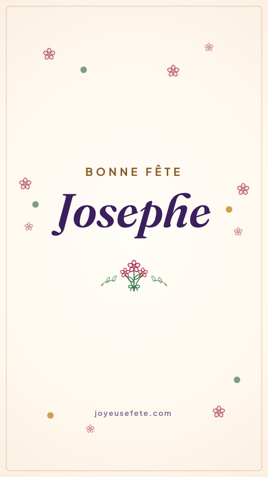 Image « Bonne fête Josephe » au format story