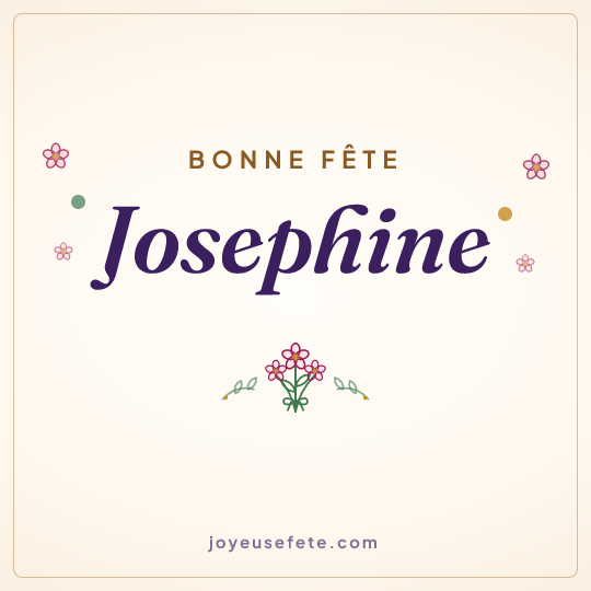 Image carrée « Bonne fête Josephine » pour WhatsApp