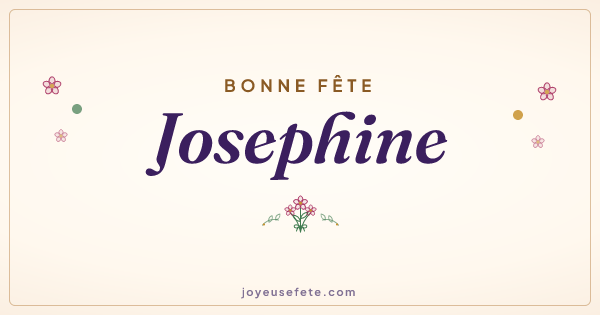 Image « Bonne fête Josephine » au format large