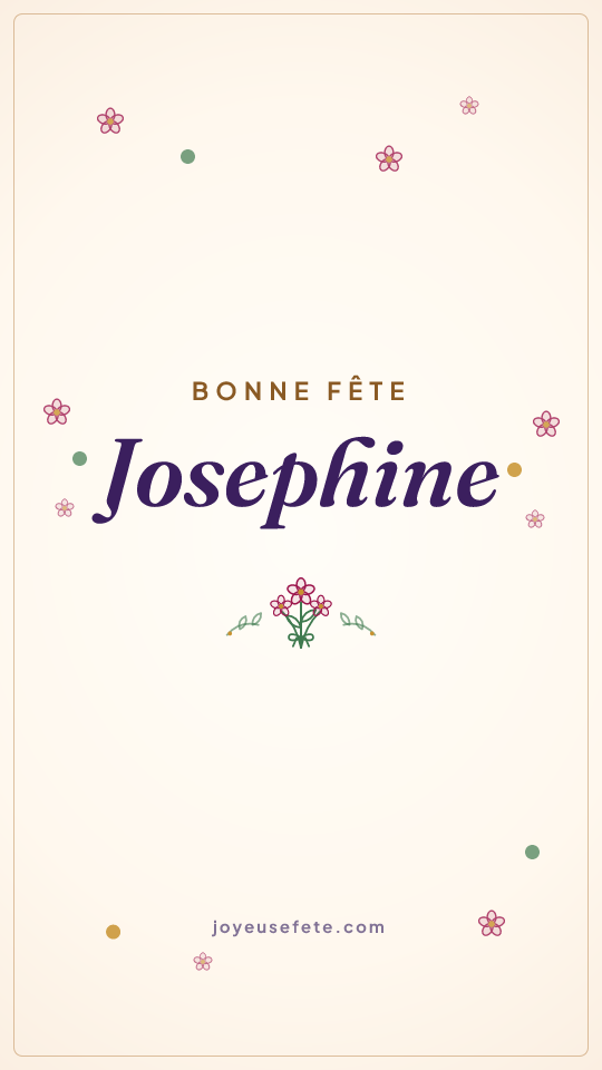 Image « Bonne fête Josephine » au format story